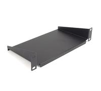 kenable Mini Fixed Cantilever Shelf 1U 150mm Deep Black for 10 inch Data Cabinet Rack [10 inch SOHO Shelf]