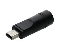kenable Mini USB Plug to DC 2.1mm Jack Socket Power Adapter Cable Converter for 5V Devices Black 25mm