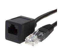 Network CAT5e UTP Ethernet RJ45 Extension Male/Female Copper Cable 5m BLACK