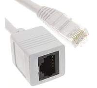 kenable Network CAT6 UTP Ethernet RJ45 Extension Male to Female Cable White 1.5m