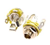 Kenable Neutrik Stereo 6.35mm 1 4 Inch 3 Pole Panel Guitar Solder Terminal (2 Pack)