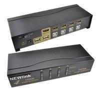 Kenable Newlink Kvm 4 Port Usb Hdmi Switch Control 4 Pcs With 1 Keyboard Mouse