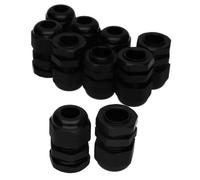 Kenable Nylon Cable Gland M16 5-10mm With Weatherproof Ip68 Washer Black (10 Pack)