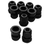 Kenable Nylon Cable Gland M18 5-10mm With Weatherproof Ip68 Washer Black (10 Pack)