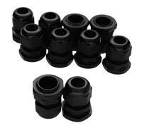 Kenable Nylon Cable Gland M20 6-12mm With Weatherproof Ip68 Washer Black (10 Pack)