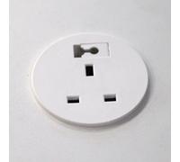 Kenable Office Desk Mount 60mm Grommet With Uk Mains Power And Cable Feed White
