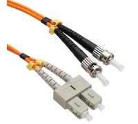 kenable OM2 Fibre Optic Cable ST to SC Duplex Multimode 50/125 Orange LSZH Patch Lead 5m