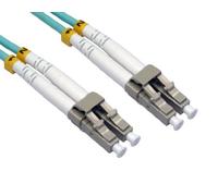 kenable OM3 Aqua Fibre Optic LC LC Duplex MM 50 125 Patch LSZH Cable 3m [3 metres]