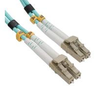 kenable OM4 Aqua Fibre Optic LC LC Duplex MM 50 125 Patch LSZH Cable 1.5m