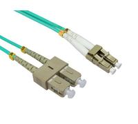 Kenable Om4 Aqua Fibre Optic Lc Sc Duplex mm 50 125 Patch Lszh Cable 0.5M