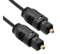 kenable Optical Digital Audio Cable TOS Link TOSLINK 2.2mm Low Profile Lead for TV Soundbar 5.1 Surround Sound Black 0.5m