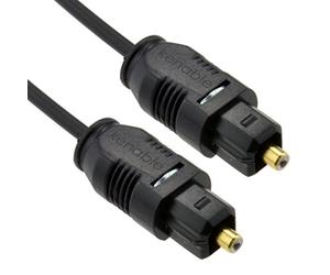kenable Optical Digital Audio Cable TOS Link TOSLINK 2.2mm Low Profile Lead for TV Soundbar 5.1 Surround Sound Black 0.5m