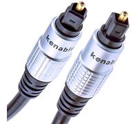 kenable Optical Digital Audio Cable TOSLink SPDIF 6mm HQ Lead Metal Connectors Gold Contacts for Soundbar TV Sky PS4 Xbox DVD Dark Blue 1m