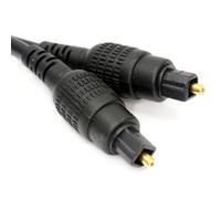 kenable Optical TOS Cable Digital Audio 4mm Lead GOLD for Soundbar/PS4/Sky 0.5m Black