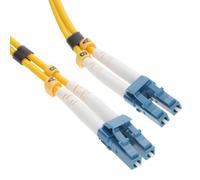 OS2 Yellow Fibre Optic LC LC Single Mode Duplex 9/125 Patch LSZH Cable 15m