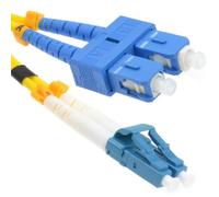 kenable OS2 Yellow Fibre Optic LC SC Single Mode Duplex 9/125 Patch LSZH Cable 10m
