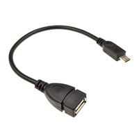 kenable OTG USB On The Go Host Adapter Cable USB A Female to Micro B Black
