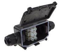 Pro Elec PEL01159 Waterproof Junction Box with Terminal Block, Black, IP65
