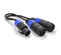 kenable PA Splitter Lead Male Plug to 2 Female Speaker SPK Connections Cable