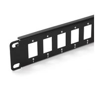 Kenable Panel Mount Patch Panel Data Inserts 16 Port 19 Inch Data Cabinet Black