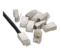 Kenable Pass Through Shielded Rj45 Plugs Crimps For Cat5E Cat6 Ethernet Cable (10 Pack)