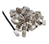 Kenable Pass Through Shielded Rj45 Plugs Crimps For Cat5E Cat6 Ethernet Cable (50 Pack)