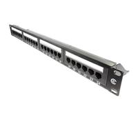 kenable Patch Panel Cat6 RJ45 19 inch Rack Mountable 24 Port With Back Bar