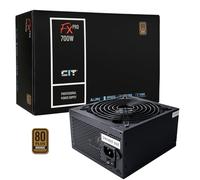 kenable PC Power Supply 700W CiT FX Pro 80 Plus Bronze ATX PSU 14cm Fan APFC Non-Modular Tower Enclosure Power Supply