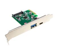 Kenable Pci-Express Usb 3.0 Card Type C & Usb A Female Socket With Low Profile Bracket