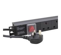 kenable Power Distribution Unit PDU 6 Way Horizontal 19 inch Rack Mounted 1U