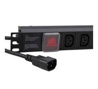 kenable Power Distribution Unit 8 Way C13 IEC 19 inch Horizontal PDU to C14 Plug [8 Way Horizontal]