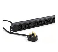 Kenable Pdu Iec C13 Sockets 16 Way With Uk Plug Power Distribution Unit Horizontal 1.8M