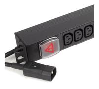 kenable PDU Power Distribution Unit 10 Way C13 Sockets 1U 19 Inch Rack Mount Horizontal C14 IEC Plug 3m Black