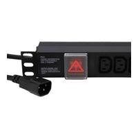 kenable PDU Power Distribution Unit 12 Way C13 Sockets with C14 Input Horizontal Rack Mount 10A 1.8m Cable Without Surge Protection
