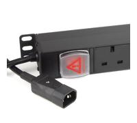 kenable PDU Power Distribution Unit 12 Way UK Sockets Vertical Mount with C14 IEC Plug 3m Cable for Server Rack Cabinet Network Equipment Black