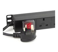 kenable PDU Power Distribution Unit 12 Way UK Sockets Vertical Mount with Illuminated Switch 3m Cable 13A UK Plug for Server Cabinet Rack Office