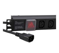 kenable Power Distribution Unit 8 Way C13 IEC 19 inch Horizontal PDU to C14 Plug [8 Way Horizontal]