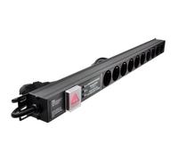Kenable Pdu Schuko Sockets 10 Way With Euro Plug Power Distribution Unit Vertical Surged