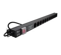 Kenable Pdu Schuko Sockets 12 Way With Euro Plug Power Distribution Unit Vertical Surged
