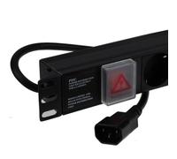 Kenable Pdu Schuko Sockets 6 Way With C14 Iec Power Distribution Unit Horizontal 1.8M