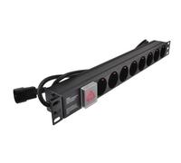 Kenable Pdu Schuko Sockets 8 Way With C14 Iec Power Distribution Unit Horizontal 1.8M