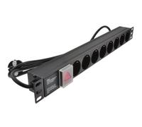 Kenable Pdu Schuko Sockets 8 Way With Euro Plug Power Distribution Unit Horizontal 1.8M