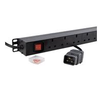 Kenable Pdu Uk Sockets 10 Way To C20 Iec 16A Power Distribution Unit Vertical 1.8M