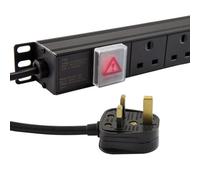 kenable PDU Power Distribution Unit 10 Way UK Sockets Vertical Mount with 5m Cable and 13A Plug for Server Rack Cabinet