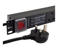 Kenable Pdu Uk Sockets 6 Way With Uk Plug Power Distribution Unit Horizontal 3 Way Surge 1.8M