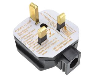 kenable Permaplug 13 Amp 230V UK 3 Pin Heavy Duty Rubber Body Rewirable Plug