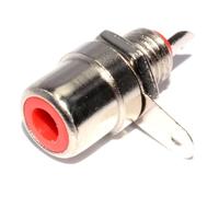 kenable Phono RCA Chassis Female Socket Solder Panel Mount Red 6.25mm Mounting Hole [10 Pack]