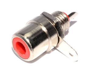 kenable Phono RCA Chassis Female Socket Solder Panel Mount Red 6.25mm Mounting Hole [10 Pack]