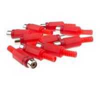 kenable Phono RCA Female Socket Solder Termination Red 6mm Cable Diameter - Pack of 10