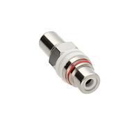 kenable Phono RCA Panel Mount Socket Through Adapter White Audio Nickel